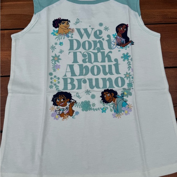 Disney White and Blue Tank Top with Playful Graphics Size 7/8 and 14/16 NWT - Picture 1 of 4